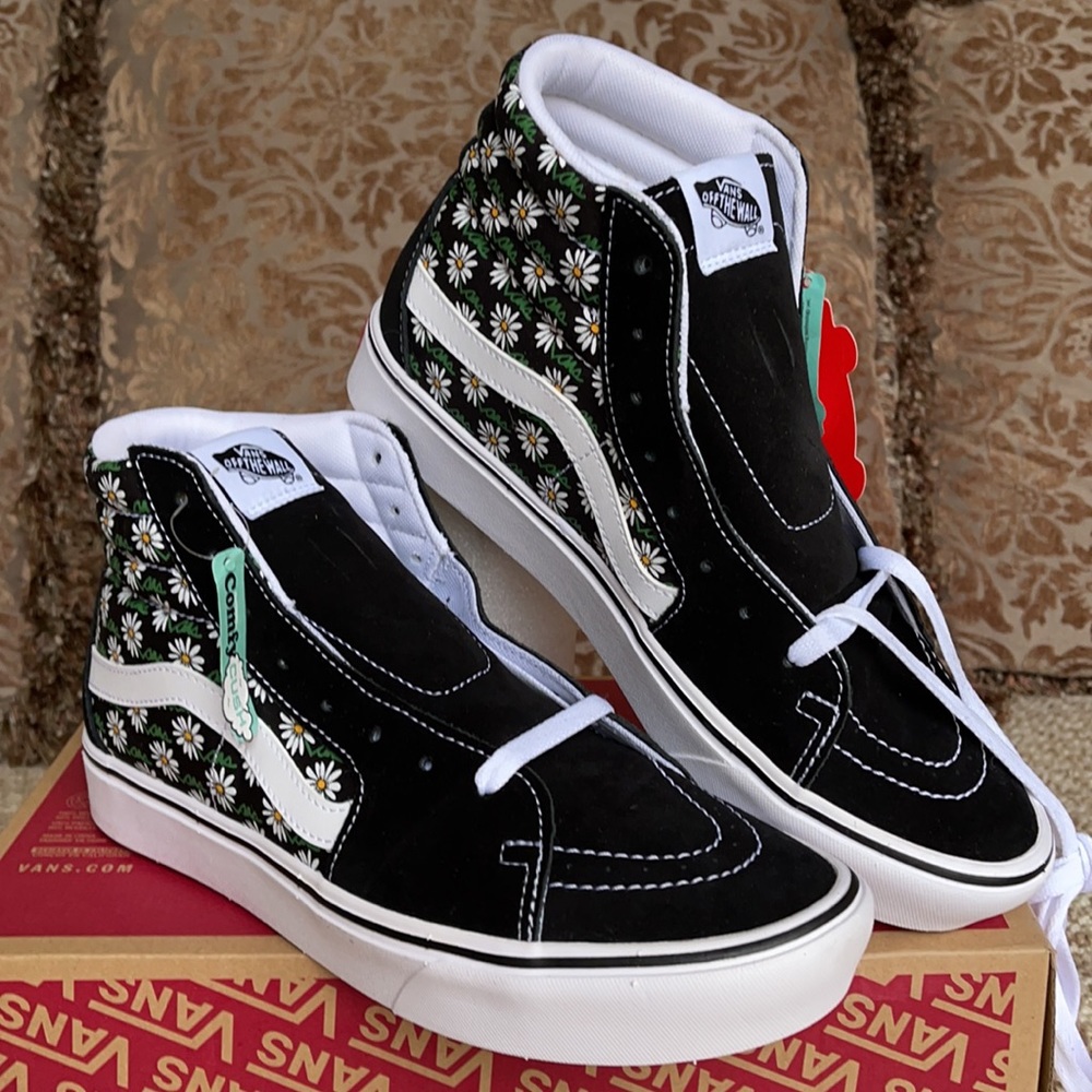 Vans Comfycush Sk8-Hi Scribble Flower Daisy/BlackM - Picture 6 of 16
